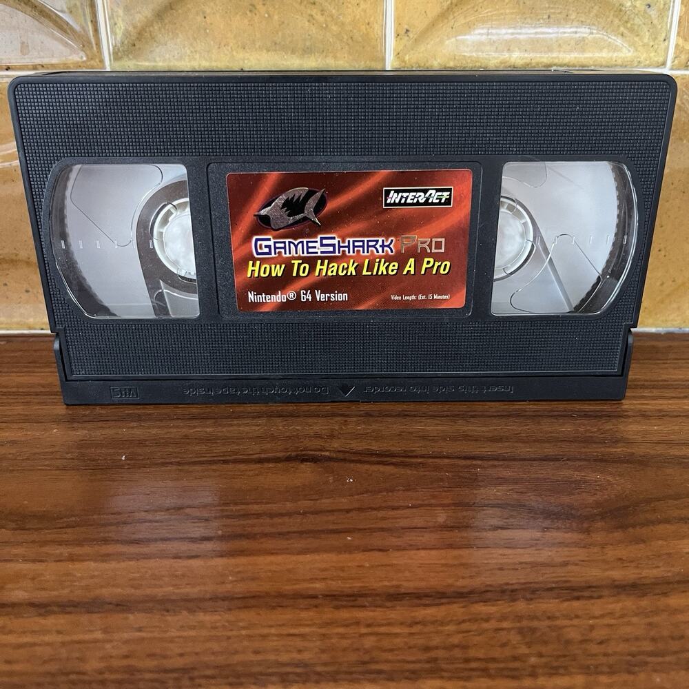 InterAct GameShark Pro How To Hack Like A Pro Nintendo 64 Version VHS Tape